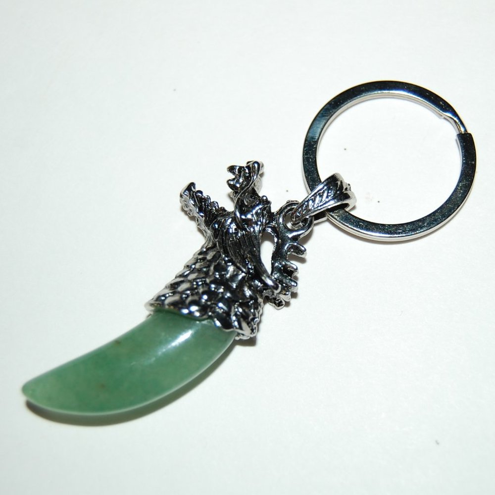 Dragon Keychain,Dragon Jade Charm Keychain,Dragon Keyring,Dragon and Jade Key